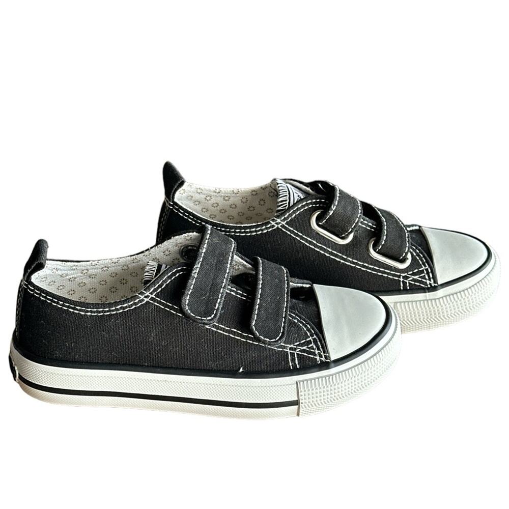 New Kid's Weestep Double‎ Adjustable Straps Sneakers Black Shoes size 9 Toddler